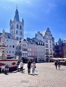 Innenstad von Köln mit Fachwerkhäusern